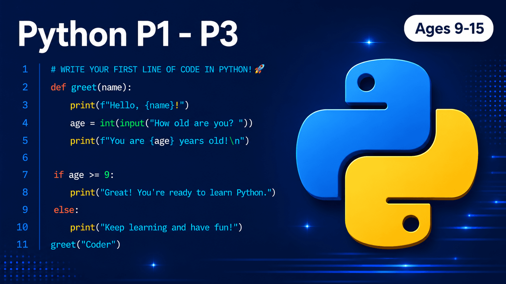 PYTHON P1 · Ages 10–14